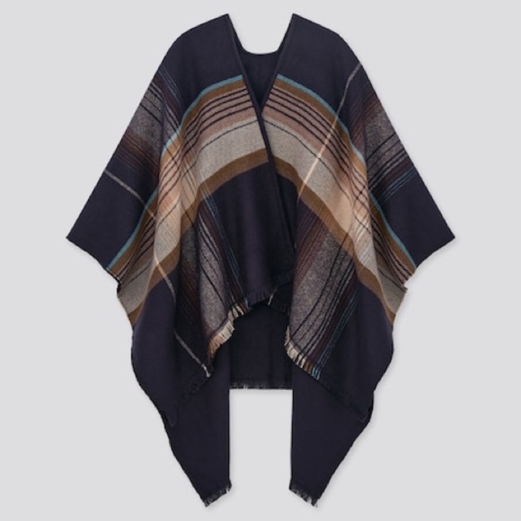 UNIQLO 2WAY Double Face Stole (Big Checked) - Picture 1 of 6